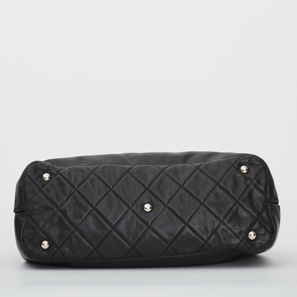 CHANEL VINTAGE CAVIAR BLACK LEATHER GRAND SHOPPING TOTE LARGE - Picture 5 of 11